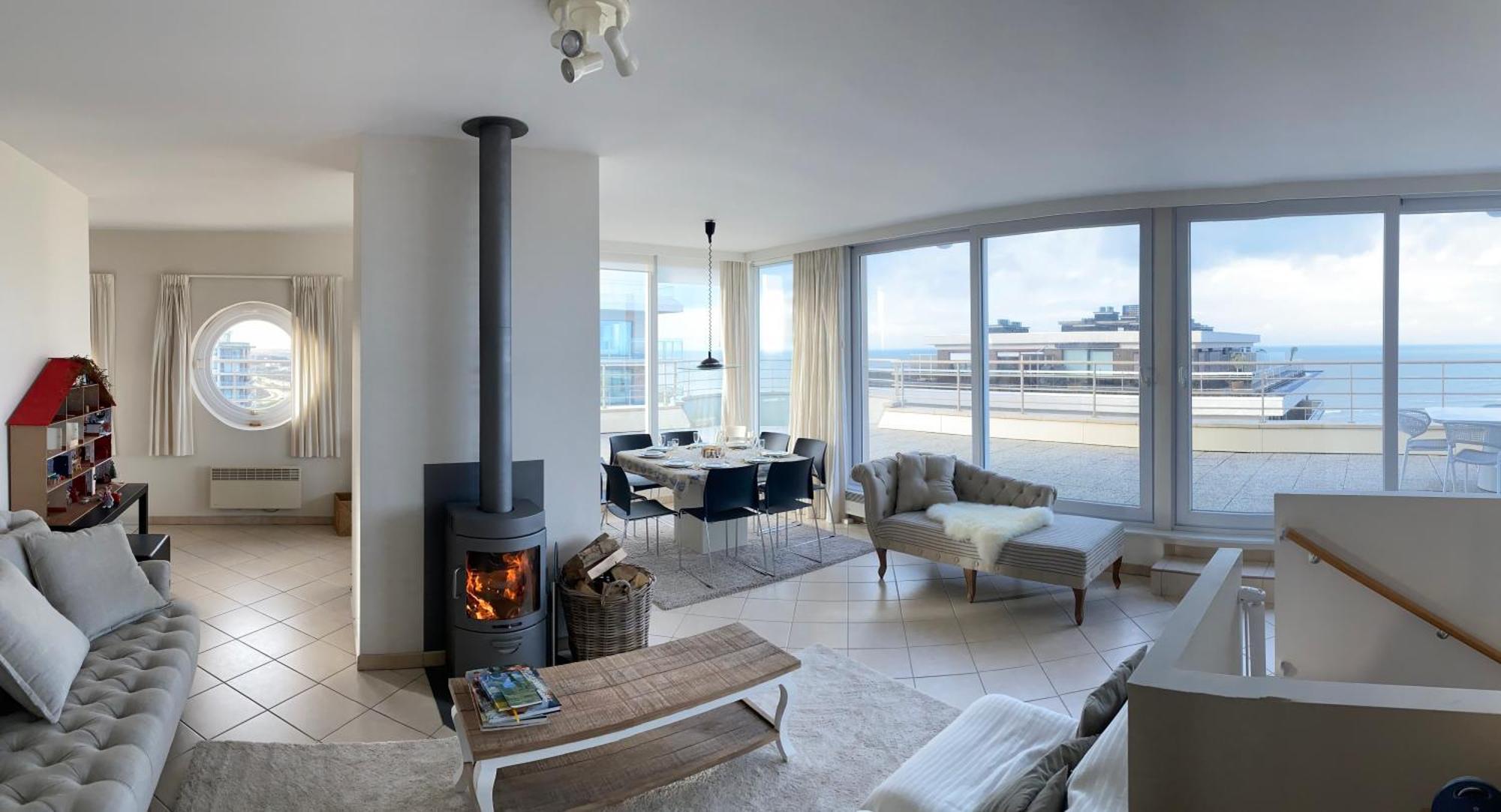 Duplex Penthouse Super Zeezicht Apartment De Panne Ngoại thất bức ảnh
